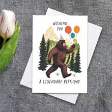 Bigfoot Birthday Cards, Funny Birthday Cards, Father's Day Birthday Cards, Funny Father's Day Cards, Bigfoot Gift Cards, Mystery Animal Cards, Gifts For Bigfoot Lovers, Anniversary Cards