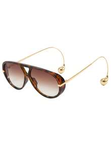 1 件超大飞行员金属框时尚眼镜