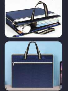 Oxford Cloth Zipper Document File Folder, Large Capacity Briefcase For Office Meeting, Wholesale Organizer Bag School Supplies, Back To School