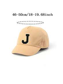 1pc Adjustable A-Z Letter Baby Baseball Cap, Suitable For Princess Girls Travel, Outdoor Activities And Daily Wear, Birthday Gift - Multicolor - View 9