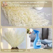 Ramo de hierba blanca preservada, manojo de hierba seca, relleno de jarrón, arreglo de flores secas, elaboración de coronas, escena de boda de otoño, decoración del hogar, decoraciones de Pascua (57,9 cm)