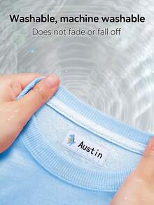 【可定制】个性化姓名标签 - 10/30/60/90 张可水洗熨烫标签，卡通图案贴纸，适用于校服、床上用品、帽子、鞋子、背包、办公及家居用品 - 返校礼物，尺寸 1.77*0.62 英寸，返校季，学习用品，返校季特惠，返校用品，多功能，耐用，装饰性强，可重复使用，精致，时尚，高品质，色彩丰富，现代，可定制，个性化，独特，送给他的理想礼物，送给她的理想礼物，男友，爸爸，女友，妈妈，家人，朋友，茶室，家居，花园，办公室，周年纪念日，情人节，母亲节，生日，父亲节，毕业典礼，婚礼乔迁之喜，节日日历