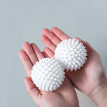 2pcs Anti- Laundry Balls, Pure White Magic Cleaning Balls For Top Load & Front Load Washing Machines, Stain Removal & Prevention