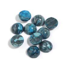 Set de 5 piezas / 10 piezas de cabujones de piedras preciosas redondas con patrón ondulado azul, de varios tamaños, con estilo vintage, aptos para hacer collares, anillos, pulseras, joyería y decoración DIY
