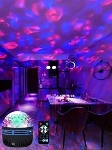 1 Proiettore di effetti di onde dell'oceano e galassia per sale da gioco, feste, proiettore di luci per camera da letto, proiettore di luci a LED per decorazioni per la casa