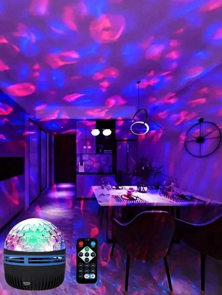 1 Proiettore di effetti di onde dell'oceano e galassia per sale da gioco, feste, proiettore di luci per camera da letto, proiettore di luci a LED per decorazioni per la casa