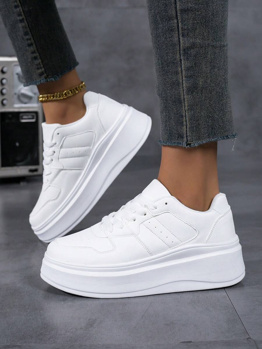 DJSUNNYMIX 女士休闲运动鞋厚底厚底鞋