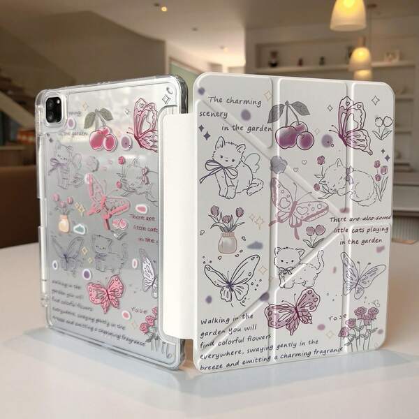 1 capa para tablet, de acrílico, ultrafina, com suporte inteligente e com ativação automática, compatível com iPad Mini 7/6, 9,7/10,2/10,5 polegadas, Air 4/5/6, 10ª geração, 10,9 polegadas, Pro 11 polegadas, Air 11 (M2), Air 13 e Pro 11 (M4) - preta