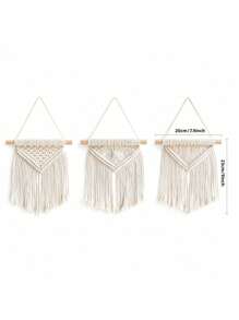 Handmade Boho Wall Hanging Fringe Panels Garland Banner Woven Tapestry With Tassel Crochet Decor Macrame Bohemian Art Decor,Home Decor ,Room Decor,Wall Decor Gifts Birthday Graduation