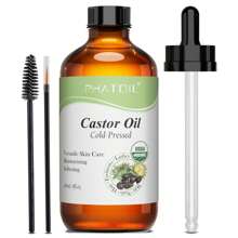 PHATOIL PHATOIL Pure Cold Pressed Castor Oil-118ml/236ml Bottle-Castor Oil For Thicker Eyelashes & Eyebrows, Dry Skin, Hair Care