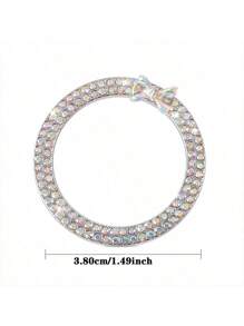 Künstlicher Kristall Doppelstrass Auto Motor Start Stop Dekor Ring, glitzerndes Auto Innenzubehör für Frauen, Druckknopfabdeckung/Aufkleber, Schlüsselzündung und Knopf glitzernder Ring