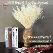 Ramo de hierba blanca preservada, manojo de hierba seca, relleno de jarrón, arreglo de flores secas, elaboración de coronas, escena de boda de otoño, decoración del hogar, decoraciones de Pascua (57,9 cm)