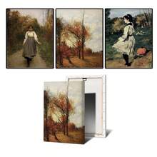 1pc Wall Arts Posters Optional Frame Nordic Autumn Farmhouse Landscape Poster Prints For Living Room Home Decor Abstract Rustic Scenery Canvas Painting Wall Art Vintage - Multicolor - View 68