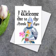 Welcome To Medieval Birthday Cards, Senior Birthday Cards, 40th Birthday Cards, Medieval Knight Birthday Cards, Renaissance Birthday Cards, Birthday Party Cards, Funny Cards, Cute Cards