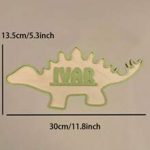 1pc Customizable Children's Dinosaur Theme Nameplate Decor - Personalized Name Signage, Dinosaur Bedroom Plaque, Kids Room Creative Decoration, Dinosaur Lover Gift, Birthday Party Decor, Children's Room Wall Decoration. Customize Your Son's Bedroom With Our Dinosaur Nameplate.