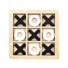 Premium Wooden Tic Tac Toe Game Set - A Classic Family Board Game Suitable For Adults And Children, Puzzle Competition Toy, Thinking Training Toy, Children's Interactive, Stress Relief Toy, Perfect Travel Version Or Desktop Decoration, Ideal Holiday Gift.