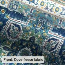 Large Area Rug/1000g/M², Blue Retro Bohemian Pattern, Luxury Area Rug, Premium Machine Washable, Upgraded Version With Thickened And Dense Material, Fade-Resistant, Modern, Backyard Bathroom Elegant And Stylish Creative Dorm Game Room Rug Retro Style Home Decoration Rug - Multiple Sizes Available Bathroom Decor Summer Carpet Bathroom Accessories Back To School