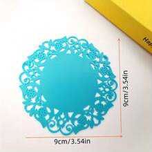 6pcs Coaster, Creative Hollow Flower Silicone Coasters, Non-Slip Heat-Resistant Tea Cup Mats, Insulated Coffee Mug Gift Set, Dining And Living Room Table Decor Accessories