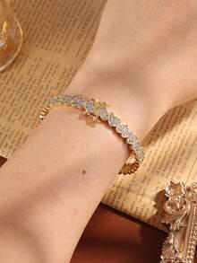 rakol 1 件优雅精致的女士心形手链，适合派对佩戴 - 手鐲 - 查看 5