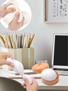 1/2pcs Dumpling Squishy Fidget Toy, Dumpling Stress Ball Steamed Stuffed Bun Squeezing Stress Relief Toy, Dough Balls Squishy Dumpling Fidget Sensory Decompression Toy White Squishy Bun Adult Gift