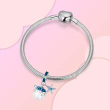 Silver Plated Charm Turtle Crab Small Fish Gear Ocean Series Charm Bead Is Suitable For Diy Female Bracelet Pendants