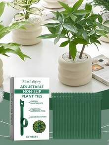 1 Packung 30 Stücke Pflanzenbinder, vielseitig einsetzbare verstellbare Bindeschnüre für Garten/Innenraum, unterstützen Kletterpflanzen, sichern empfindliche Äste, einfach zu verwenden und wiederverwendbar