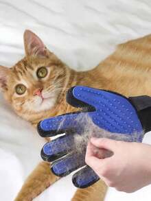1 件装宠物除毛手套、猫狗五指梳毛刷、宠物清洁用品