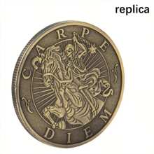 1 Stück sammelbare Gedenkmünze Memento Mori Medaille Carpe Diem Stoizismus Souvenir Münze mit Antikfinish als Geschenk für die tägliche stoische Praxis