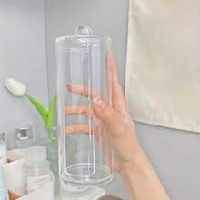 1pc Cylindrical Clear Elastic Hair Tie Holder, Plastic Hair Accessory Organizer - Clear - View 7