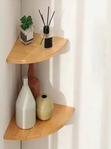 1pc Floating Shelf Space Saving Corner Shelf Storage Rack Wall Shelf For Bedroom Living Room Bathroom Kitchen