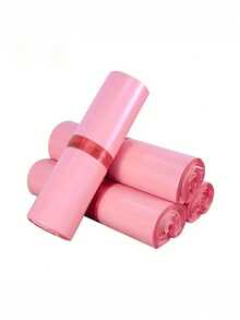 100pcs Pink Courier Bags, Thick Logistics Packaging Bags For Clothing, Sanitary Napkin Disposal, Versatile And Simple, Suitable For Transport And Mailing, - Multicolor - View 9