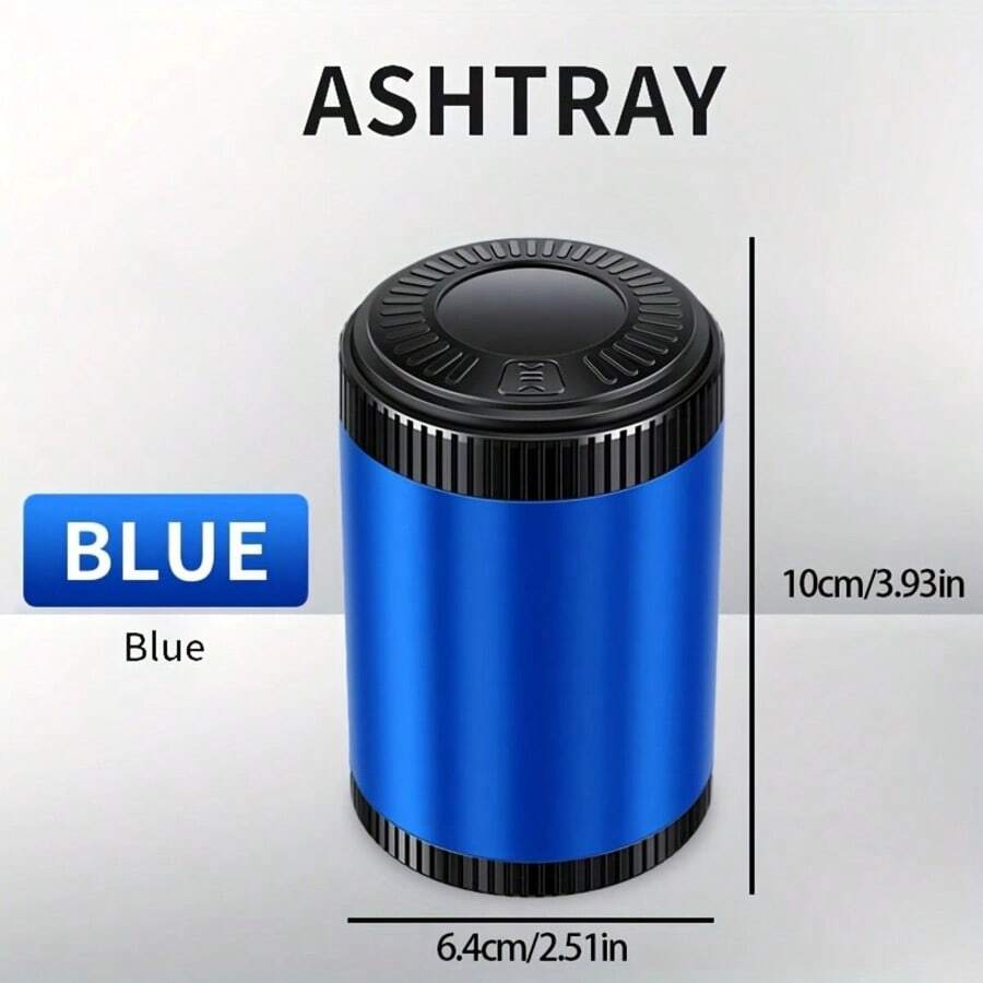 Car Ashtray With Cover, High-End Practical And Convenient Anti-Ash Design - A - View 1