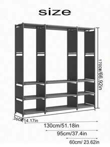Portable Bookshelf With Fabric Cloth Cube Closet Storage Organizer Bookcase Living Room Study Room Bedroom Multifunctional Organizer