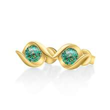 Brincos de pino elegantes femininos em prata esterlina 925, incrustados com 2 moissanitas coloridas de 0,5 ct - ideais para noivado e casamento, adequados para uso diário, festas e encontros. Ótimos presentes para o Dia dos Namorados, Páscoa, Dia das Mães, Dia das Crianças, Ação de Graças e Natal.