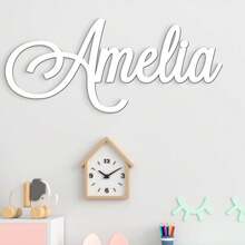 1 pièce Plaque de nom en bois personnalisée, nom personnalisé, cadeau personnalisé, plusieurs options de couleurs, style traditionnel, à fixer au mur, sans alimentation électrique, décoration unique pour la chambre, fait main, durable et longue durée, convient pour la Fête des enfants, fête, anniversaire, mariage, remise de diplôme, Noël, cadeau décoratif personnalisé