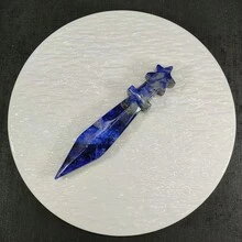 独特的天然水晶剑雕刻 - 非常适合家居装饰和生日、万圣节和圣诞节礼物、DIY 工艺品、珠宝图案、DIY 珠宝制作配件 - 彩色 - 查看 18