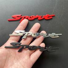 1pc Metal Car Badge "SPORT" Sticker, Applicable For Car Rear Trunk, Side Body Decoration Accessories - Multicolor - View 2