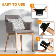 8/16/32pcs X-Small Silicone Chair Leg Covers/Furniture Sliders With Felt Pads - Noise Reducing Chair Legs Floor Protectors For Hardwood Floors,Effectively Protect The Floor And Table Legs(4 Colors Available)