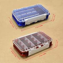 Wasserdichte Angeltackle Box mit doppelseitiger Köder-/Köderbox, Aufbewahrungsbox für Fischerhaken, Karpfen- und Fliegenfischerzubehör