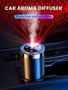 1件装50毫升车载空气清新剂，可有效去除室内异味和汗味，清新空气。适用于汽车配件、汽车香薰、车载香薰机和汽车必需品。它采用汽车启动传感器喷雾设计，内置星空天花板投影灯，并支持USB充电。