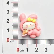 16pcs Sanrio Cat Glossy Resin Baking Accessories DIY Jewelry, Includes Phone Cases, Fridge Magnets, Hair Clips, Cartoon Design