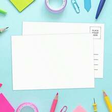 Blank Kraft Paper Postcard, Double Sided Writeable & Paintable, Mail Greeting Card, DIY Blank Card - Multicolor - View 4