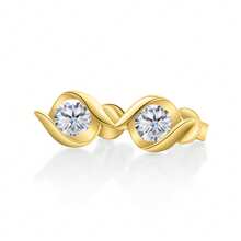 Brincos de pino elegantes femininos em prata esterlina 925, incrustados com 2 moissanitas coloridas de 0,5 ct - ideais para noivado e casamento, adequados para uso diário, festas e encontros. Ótimos presentes para o Dia dos Namorados, Páscoa, Dia das Mães, Dia das Crianças, Ação de Graças e Natal.