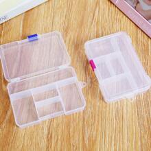 1 pieza Caja de almacenamiento con 5/6/10/15 compartimentos, plato de maquillaje, caja de almacenamiento para herramientas de pelo, caja dividida portátil con botón a presión, caja de almacenamiento de cosméticos de plástico, apta para cosméticos, horquillas, tocados, fiesta de revelación de género, perfecta para cumpleaños, bodas, fiestas, el regalo perfecto para colegas, amigos y familiares, de vuelta a la escuela