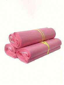 100pcs Pink Courier Bags, Thick Logistics Packaging Bags For Clothing, Sanitary Napkin Disposal, Versatile And Simple, Suitable For Transport And Mailing, - Multicolor - View 8