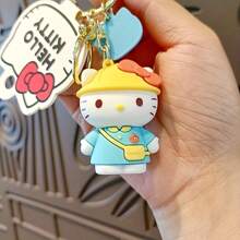 Sanrio 1pc Sanrio Cute Hello Kitty Keychain, Anime Themed Decoration Pendant, Suitable For Phones, Bags, Hanging Ornaments, Birthday, Holiday, Party Gifts