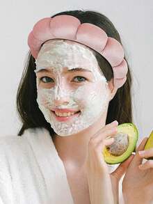 FURDANXINYI 1 chiếc băng đô cài tóc bằng nhung cao cấp, phụ kiện tóc mềm mại, bông xốp, băng đô trang điểm, phụ kiện tóc làm đẹp tại nhà. - Hồng - Xem 3