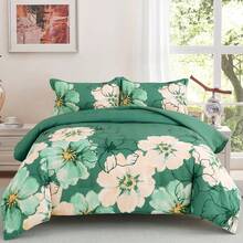 King Size Comforter Set Black/Gold Floral Bedding Comforter Sets Soft Microfiber Bed Comforter Set For All Season 3 Piece Botanical Flowers Comforter, Pillowcases Bedroom Decro Room Decor Valentine Decor - Taupe Floral - 查看 10