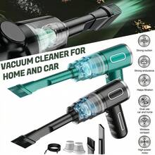 Portable Household And Car Vacuum Cleaner USB Rechargeable Car Dust Cleaner Handheld High-Power Household Wireless Vacuum Cleaner Suitable For Automotive Household Use - Nhiều màu - Xem 1