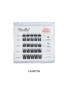 5 filas de 25 grupos de pestañas postizas, grupos de pestañas, extensiones, de 10mm-12mm-14mm-16mm, que incluyen pestañas de diferentes estilos y longitudes, adecuadas para lentes de contacto, sin necesidad de pegamento, ajuste cómodo y natural